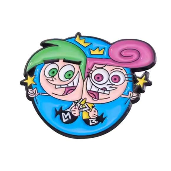 Fairly OddParents Cosmo and Wanda Collectible Enamel Pin - Picture 2 of 2